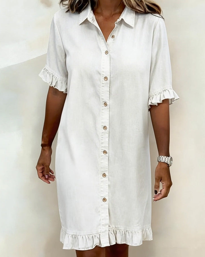 Marina | Ruffle Shirt Dress
