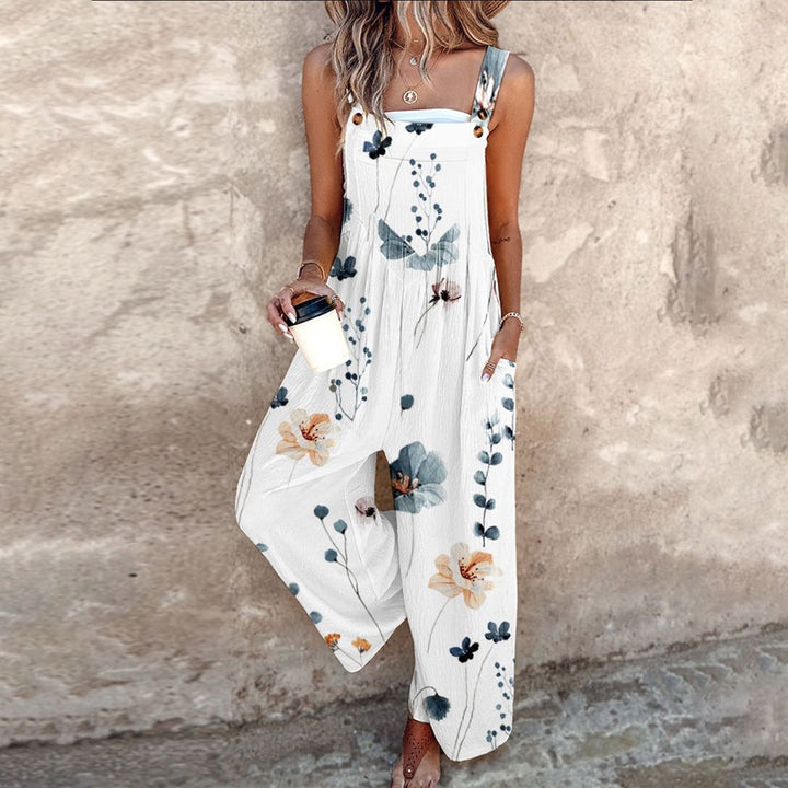 Eve | Floral Dungarees