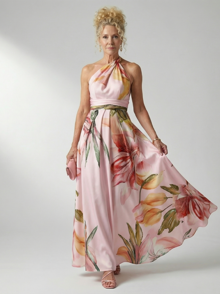 Emily | Light Floral Maxi Dress
