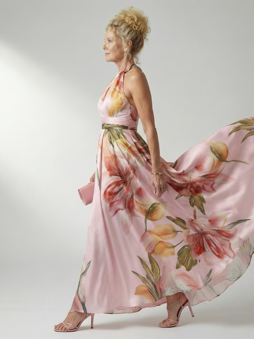 Emily | Light Floral Maxi Dress