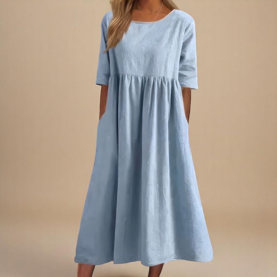 Livia | Graceful Pocket Midi Dress
