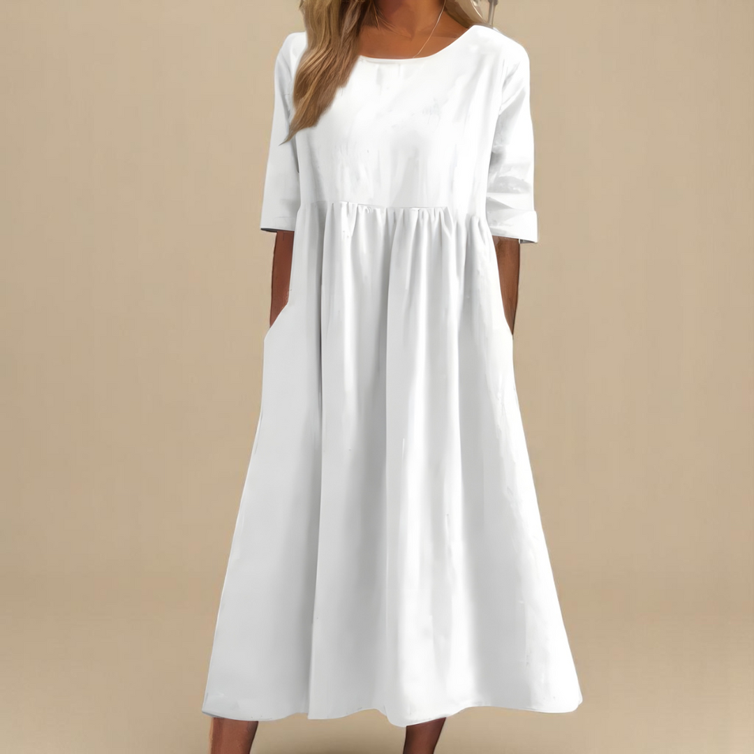Livia | Graceful Pocket Midi Dress