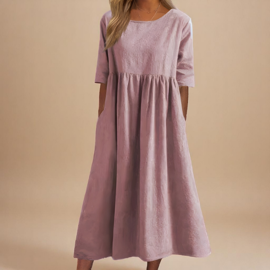 Livia | Graceful Pocket Midi Dress