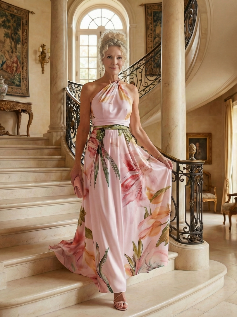 Emily | Light Floral Maxi Dress