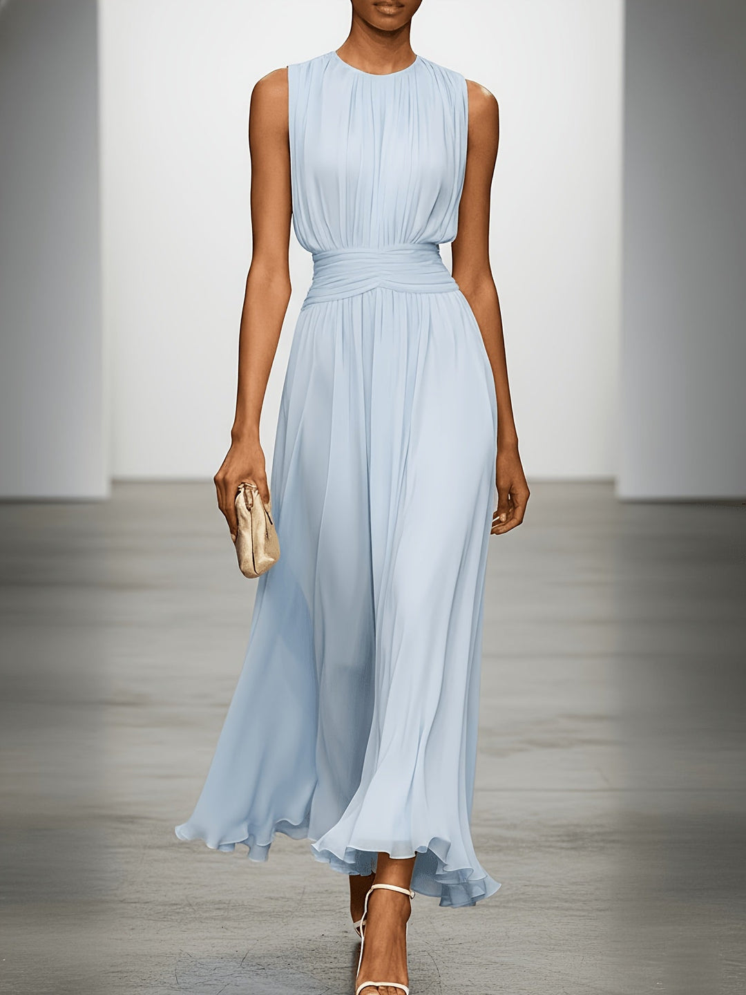 Charlotte | Elegant chiffon midi dress