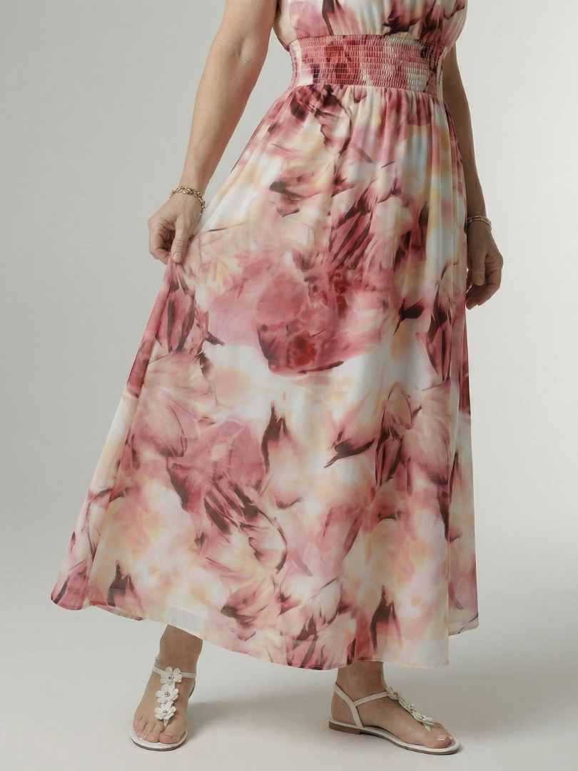 Anna | Gathered Halter Midi Dress