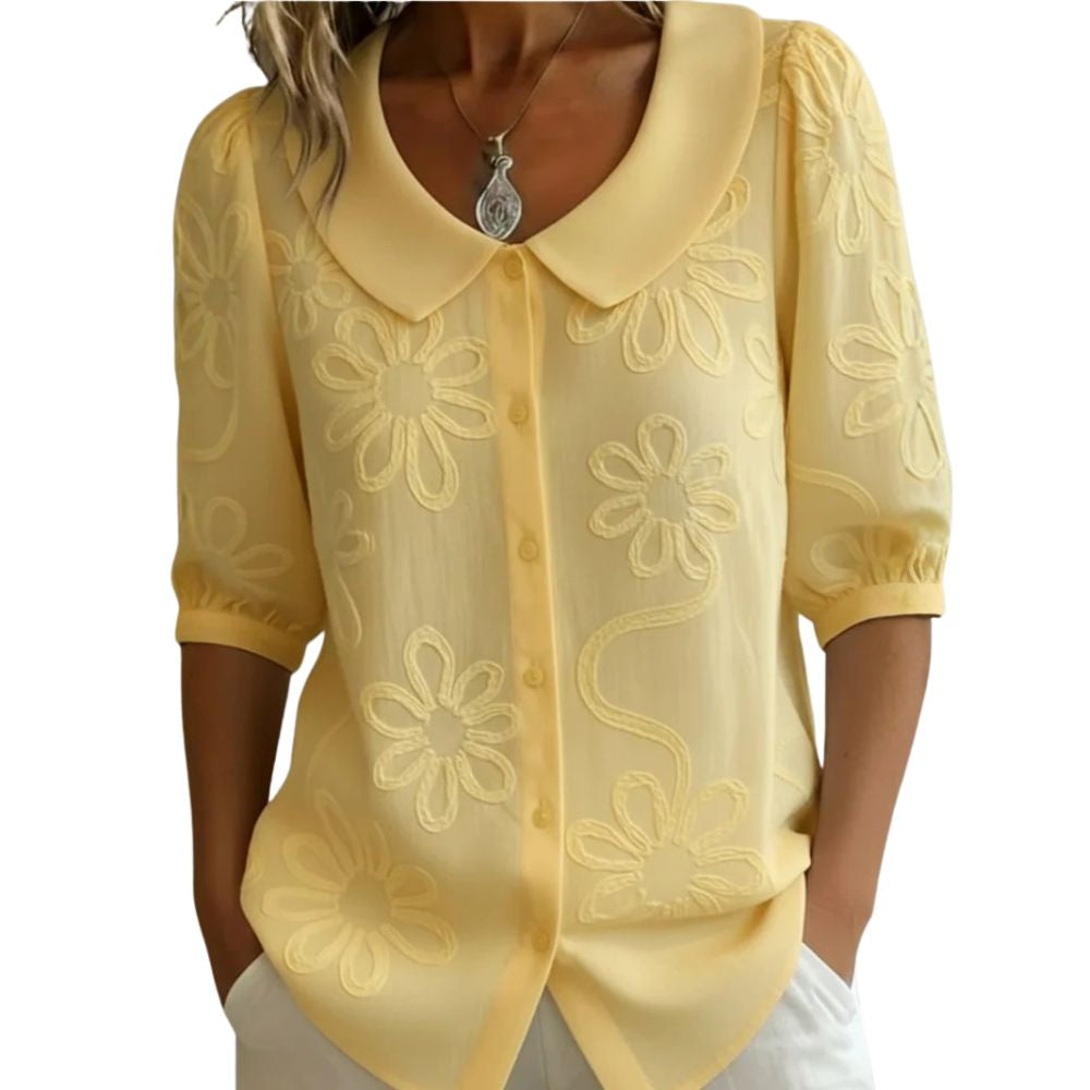 Yvette | Floral Embroidered Blouse