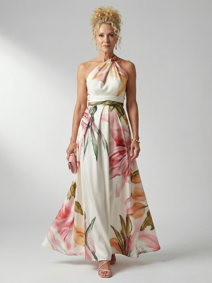 Emily | Light Floral Maxi Dress