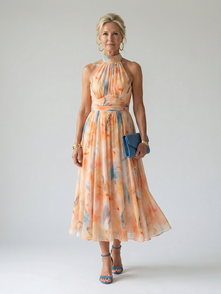 Lily | Soft Halter Midi Dress