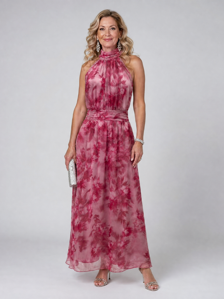 Eva | Halter Neck Midi Dress