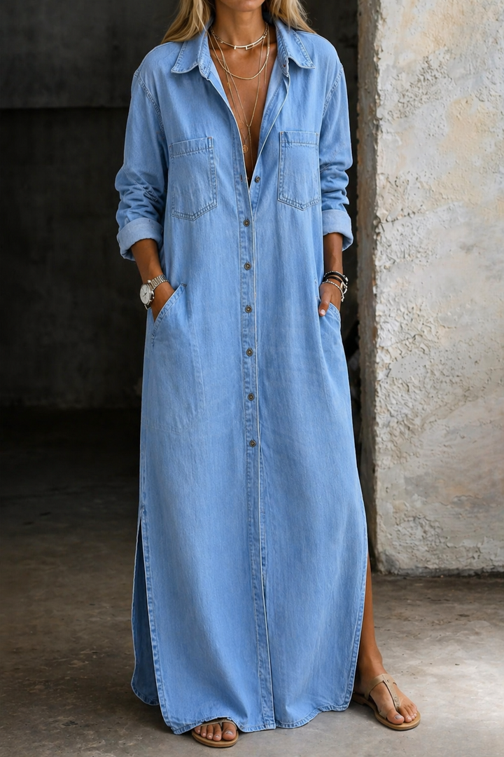 Amelia | Relaxed Shirt Maxi Dress