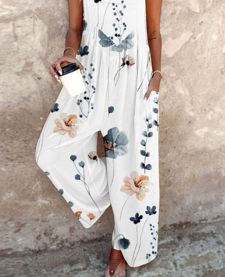 Eve | Floral Dungarees