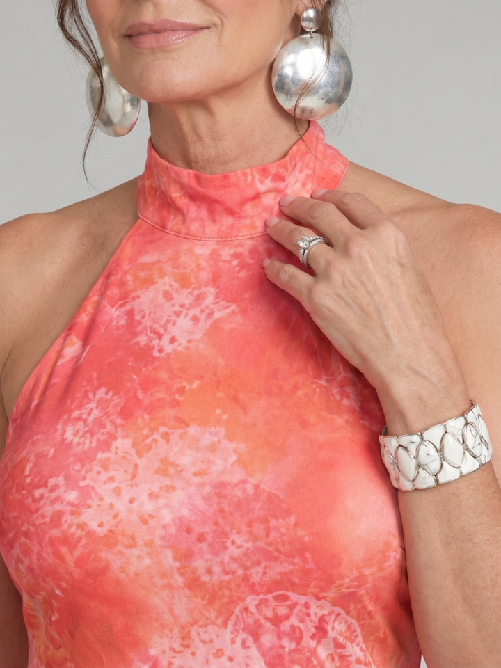 Millie | Halter Printed Maxi Dress
