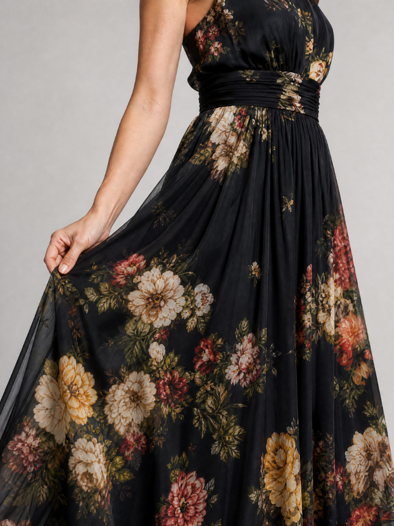 Poppy | Floral Halter Midi Dress