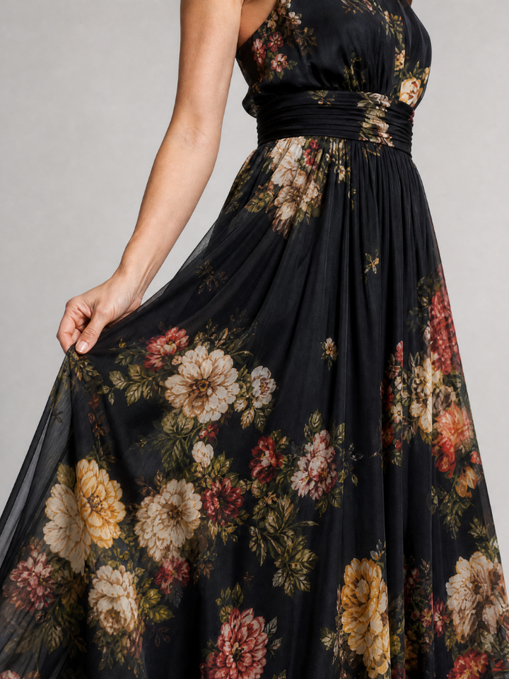 Poppy | Floral Halter Midi Dress