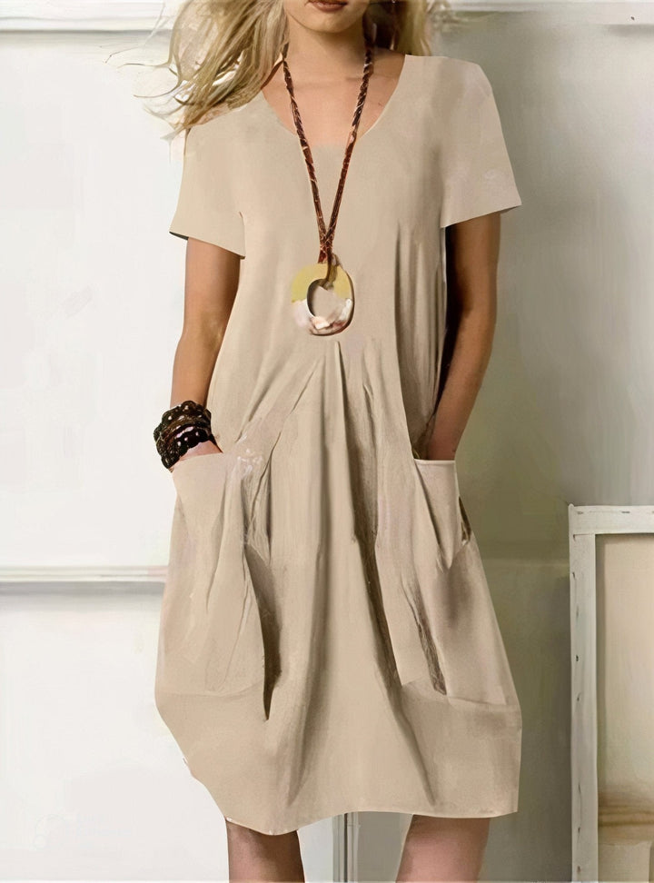 Serena | Relaxed Pocket Midi Dress