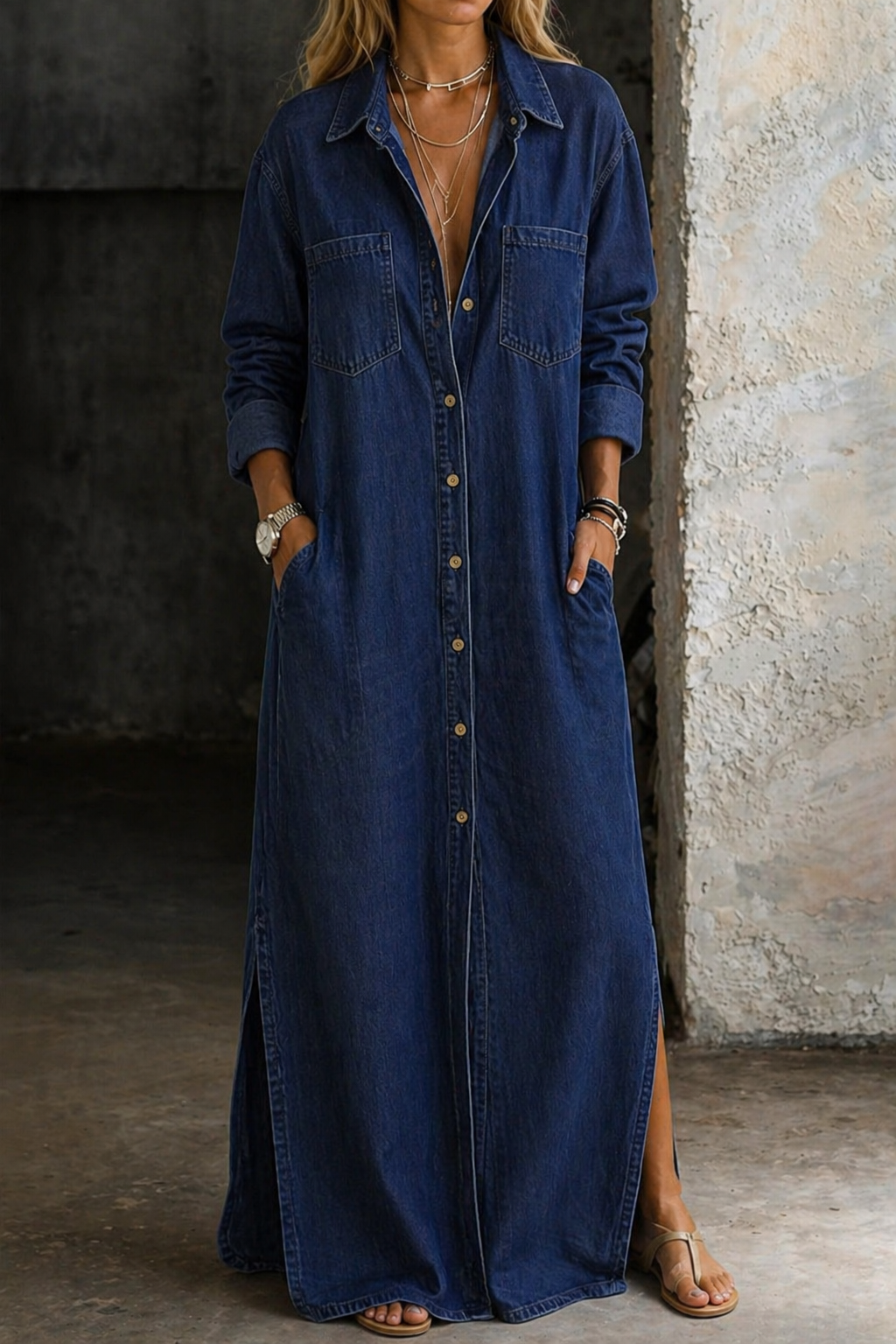 Amelia | Relaxed Shirt Maxi Dress