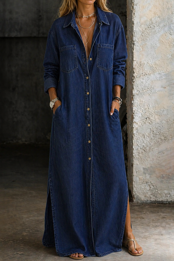 Amelia | Relaxed Shirt Maxi Dress