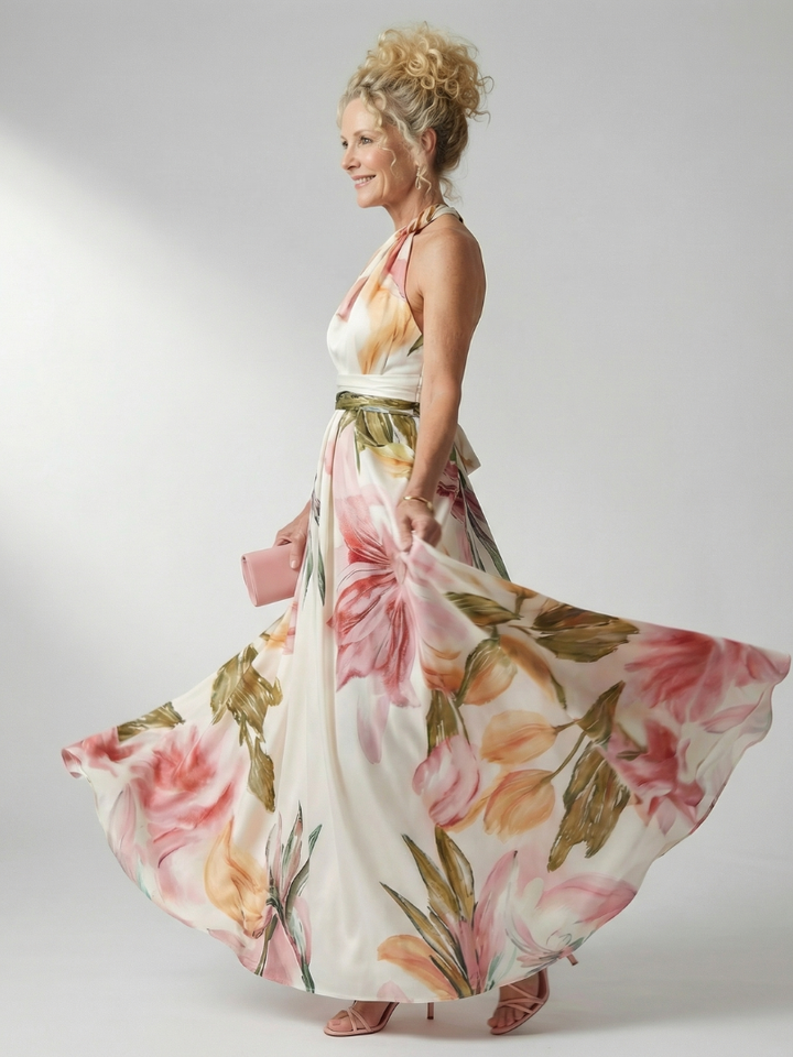 Emily | Light Floral Maxi Dress