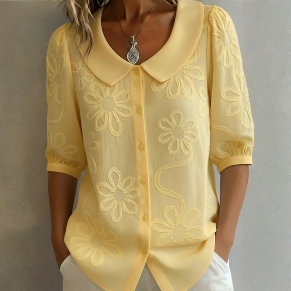 Yvette | Floral Embroidered Blouse