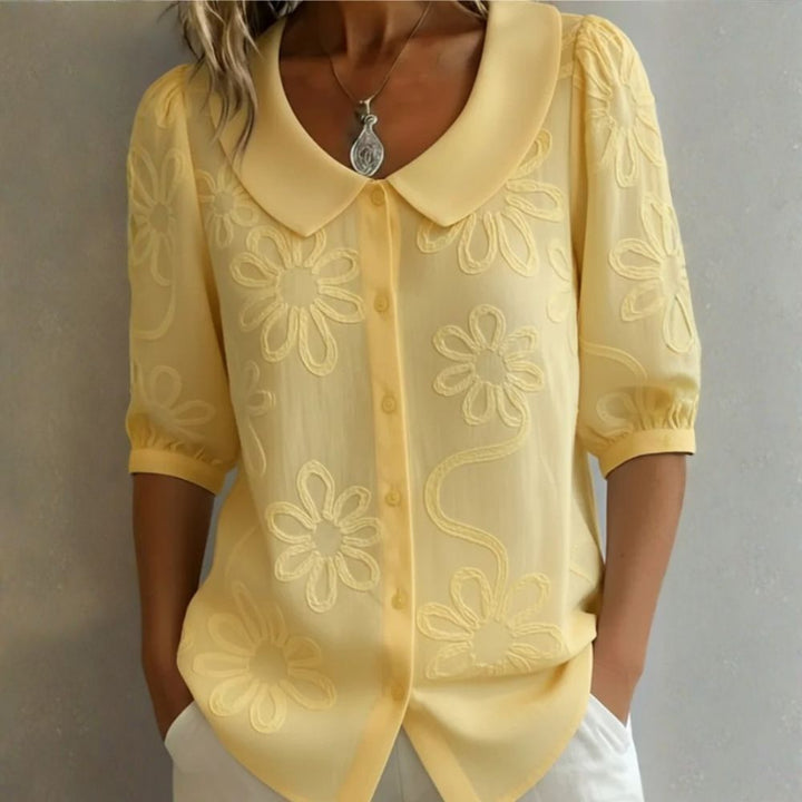Yvette | Floral Embroidered Blouse