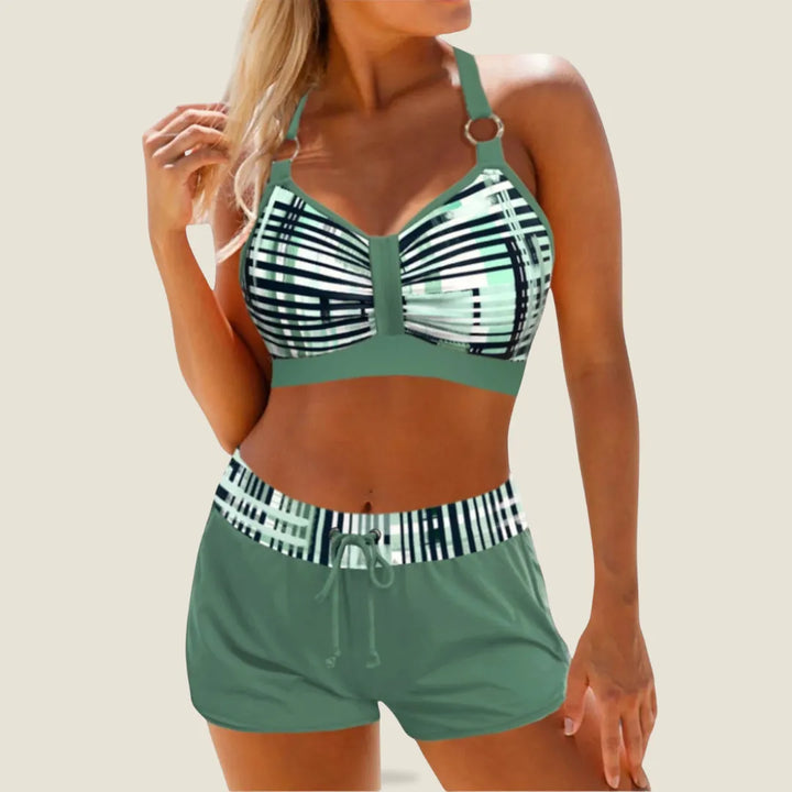 Gertrude | Ribbed High-Waisted Bikini Set