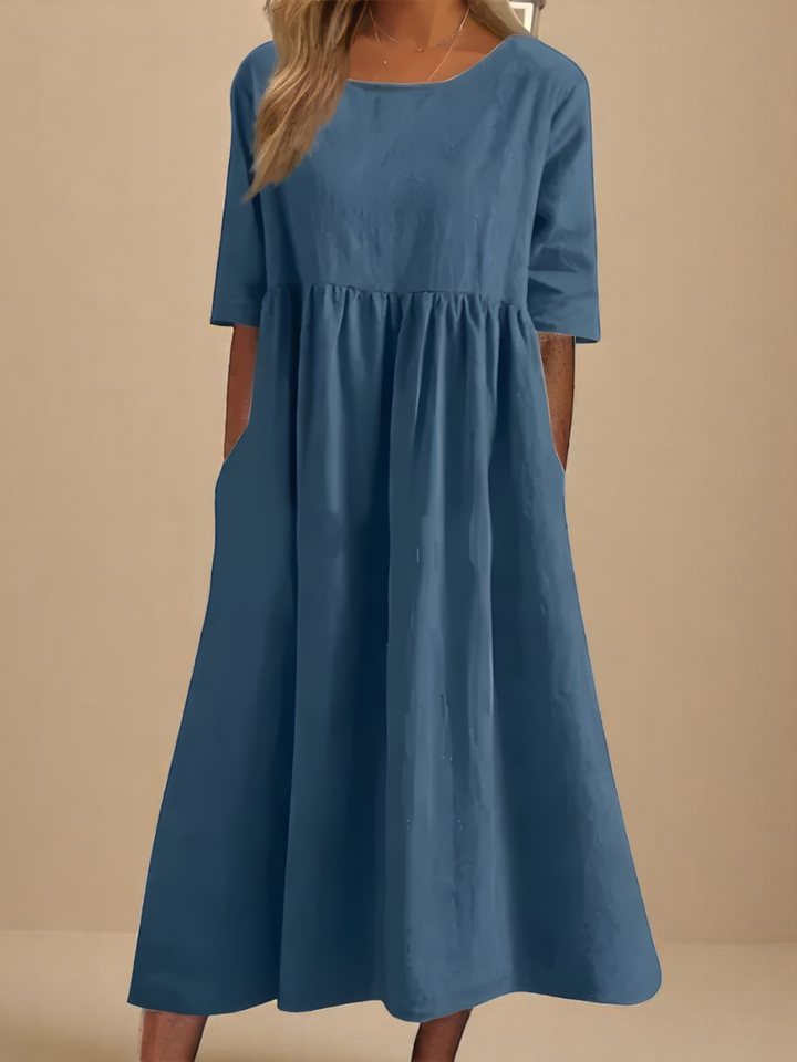 Livia | Graceful Pocket Midi Dress
