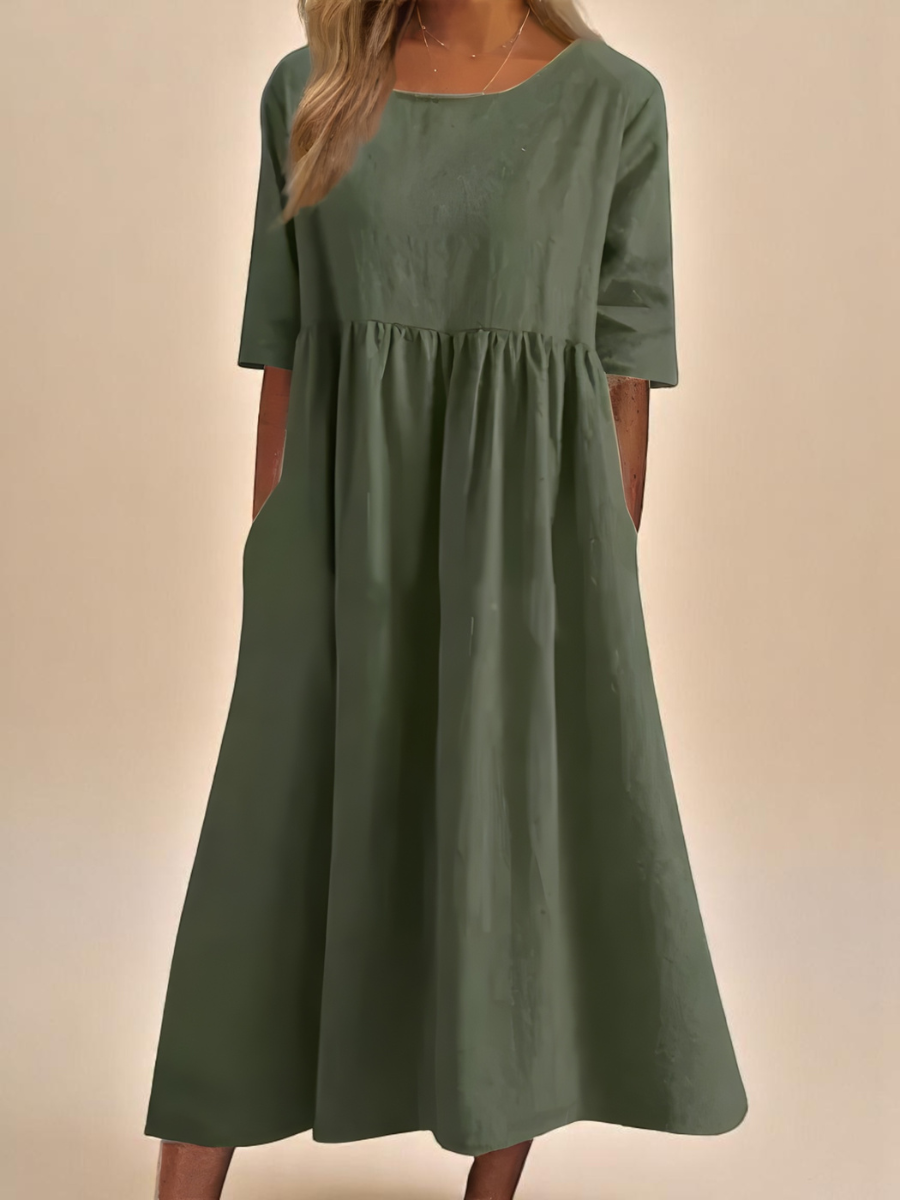 Livia | Graceful Pocket Midi Dress
