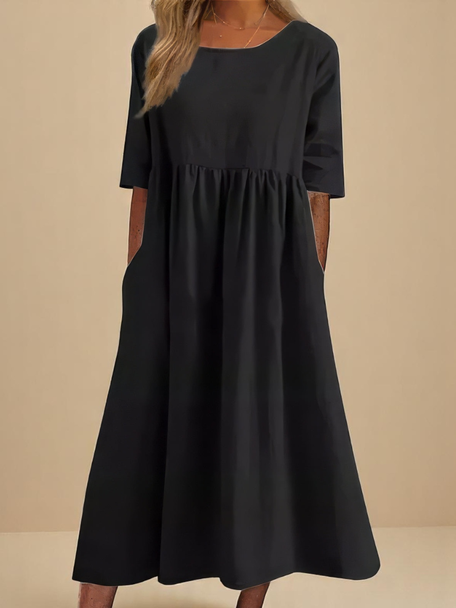 Livia | Graceful Pocket Midi Dress