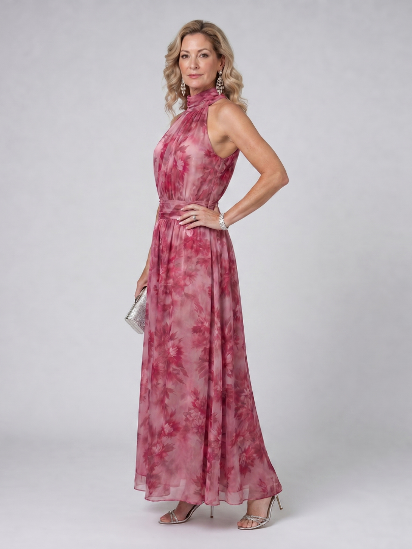 Eva | Halter Neck Midi Dress