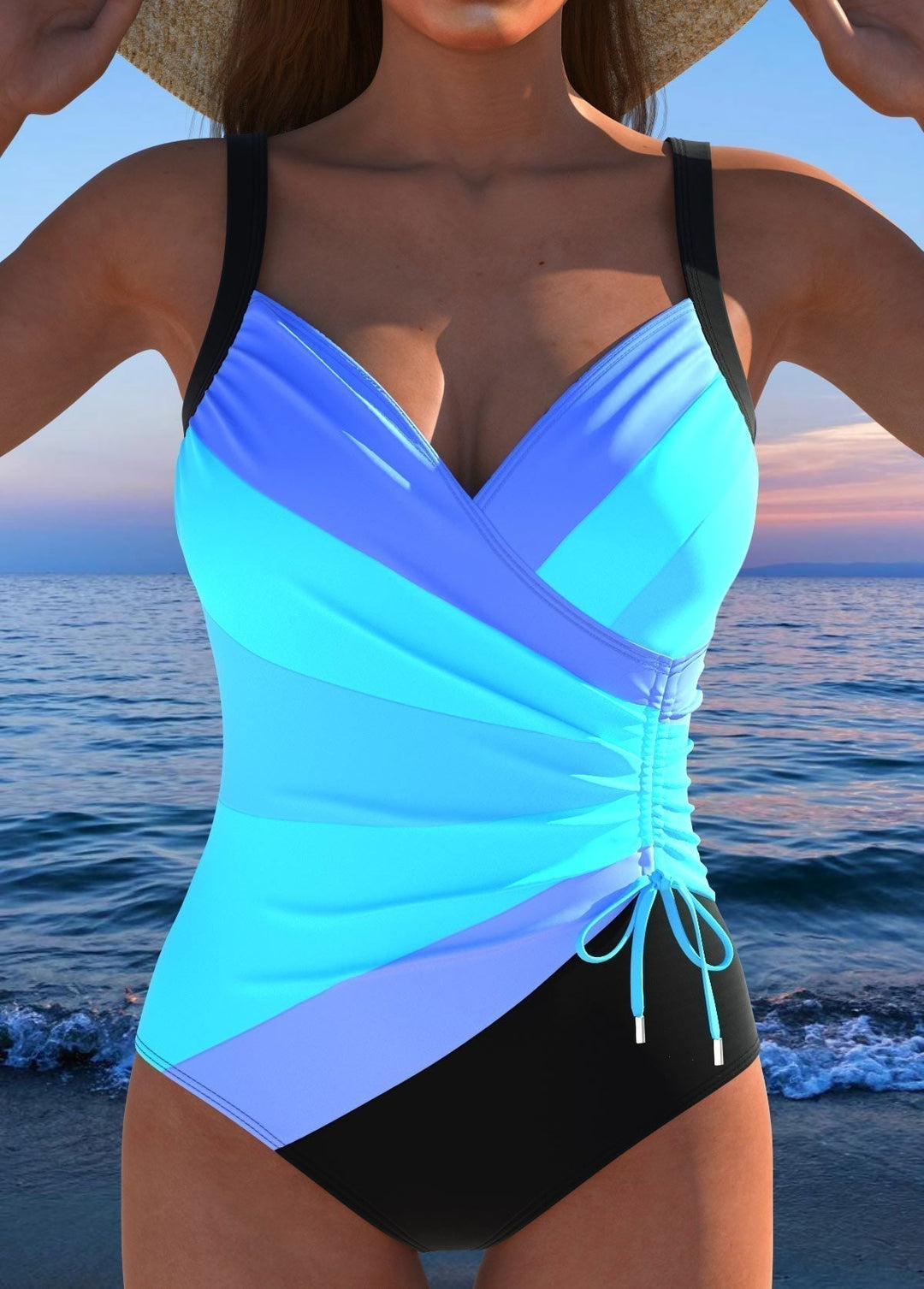 Lucille | Cross-Front Shaping One-Piece Swimsuit