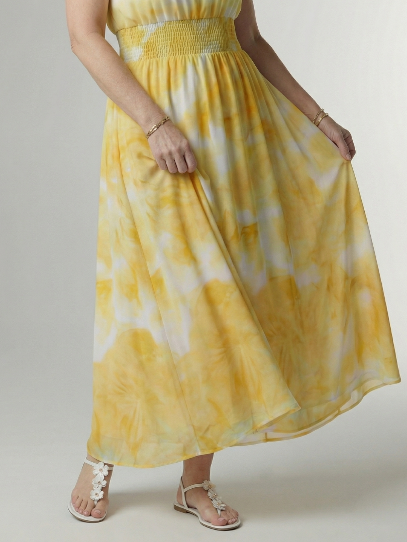 Anna | Gathered Halter Midi Dress