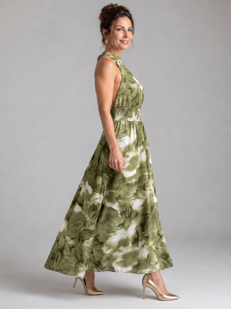 Holly | Gathered Waist Midi Dress