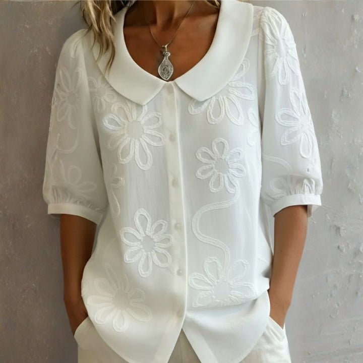 Yvette | Floral Embroidered Blouse