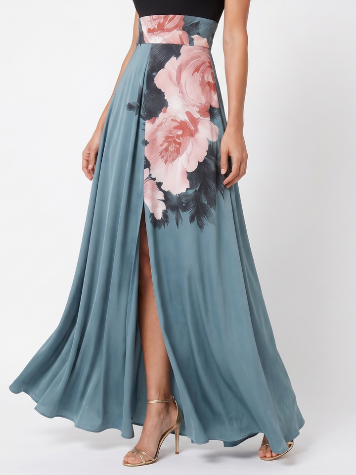 Ruby | Halter Floral Maxi Dress