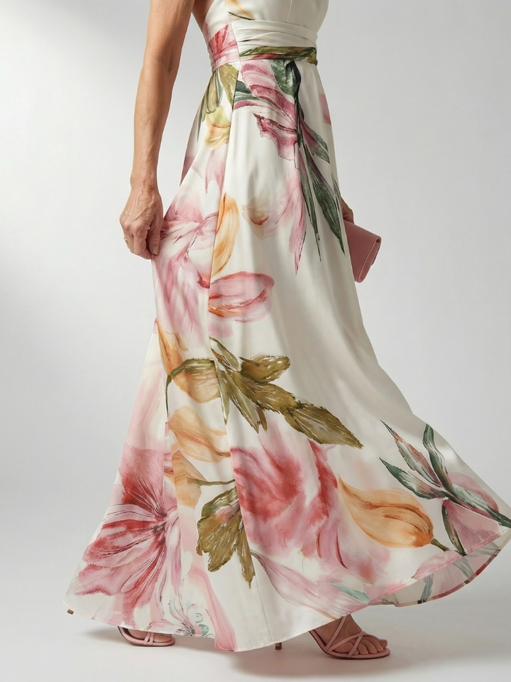 Emily | Light Floral Maxi Dress