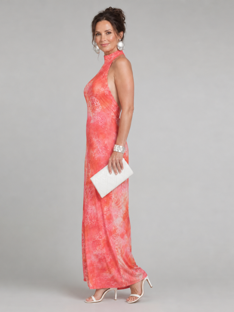 Millie | Halter Printed Maxi Dress