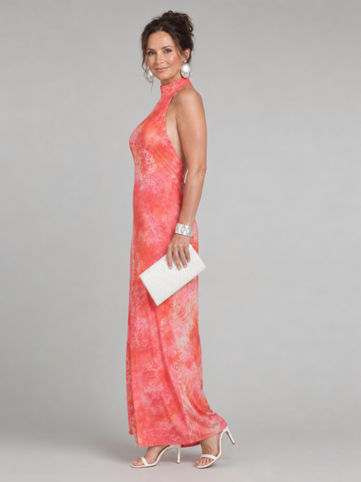 Millie | Halter Printed Maxi Dress