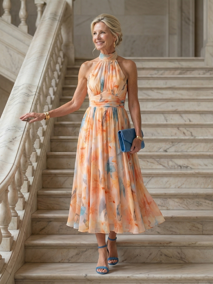 Lily | Soft Halter Midi Dress