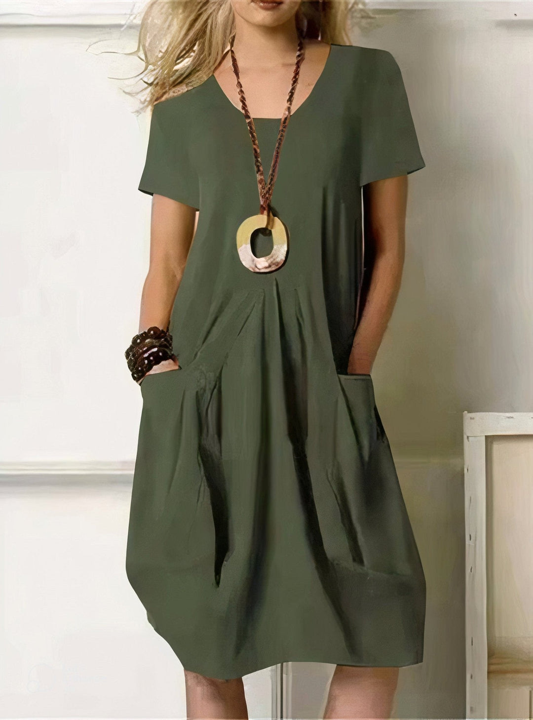 Serena | Relaxed Pocket Midi Dress