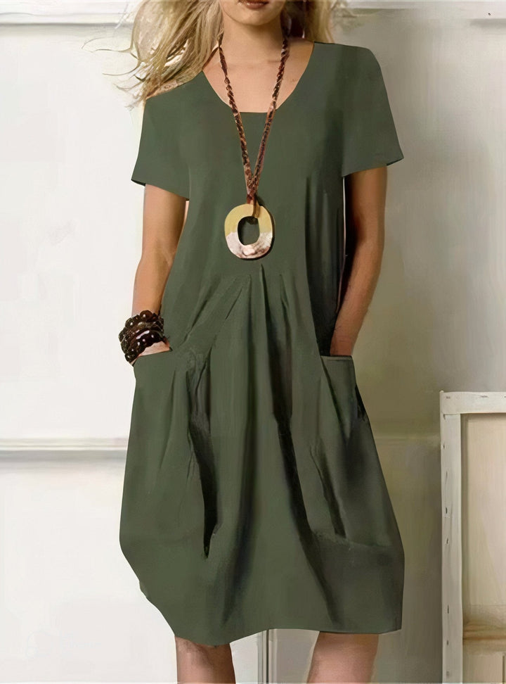 Serena | Relaxed Pocket Midi Dress