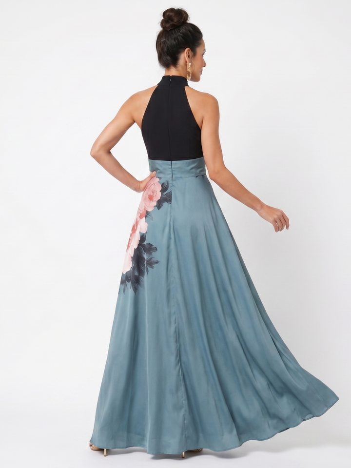 Ruby | Halter Floral Maxi Dress