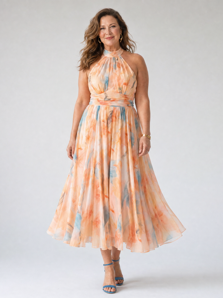 Lily | Soft Halter Midi Dress