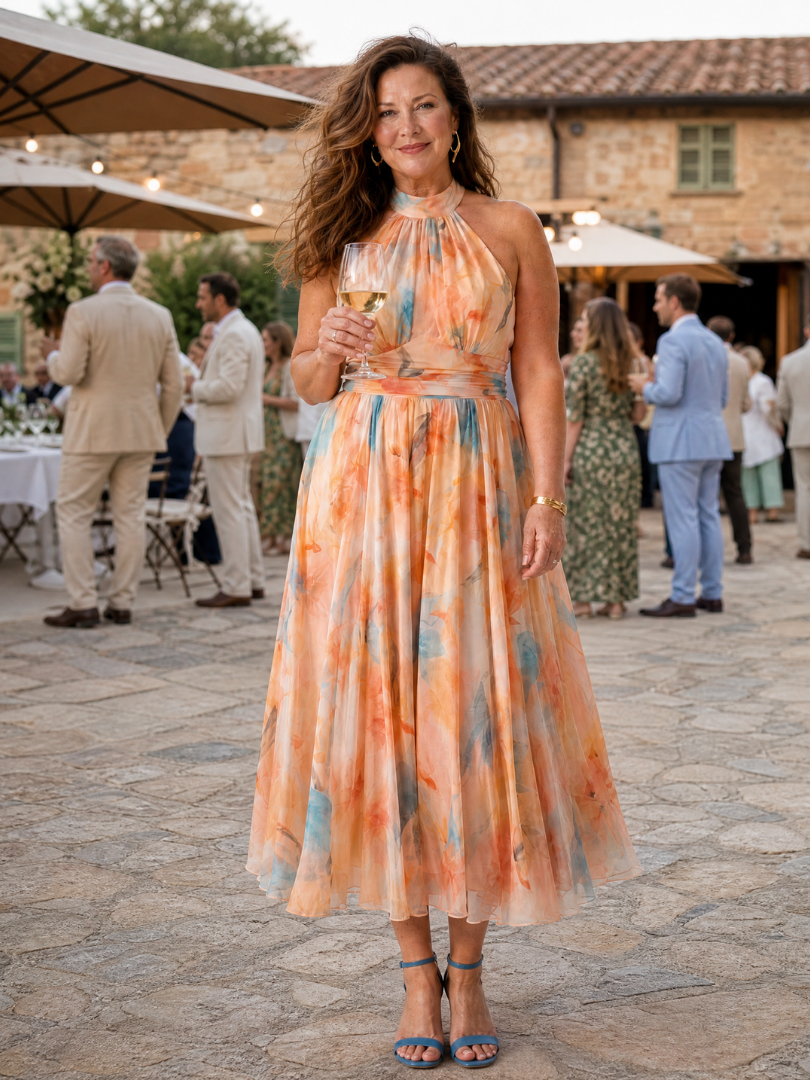 Lily | Soft Halter Midi Dress
