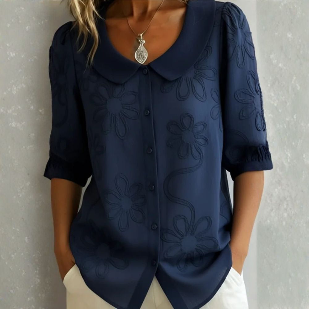 Yvette | Floral Embroidered Blouse