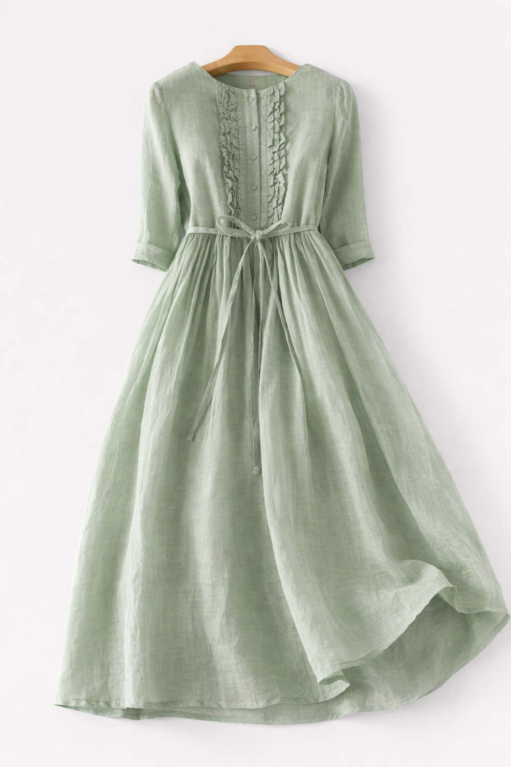 Amelia | Elegant Tie-Waist Midi Dress