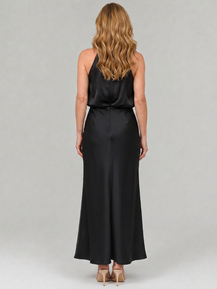 Zoe | Draped Neck Midi Dress
