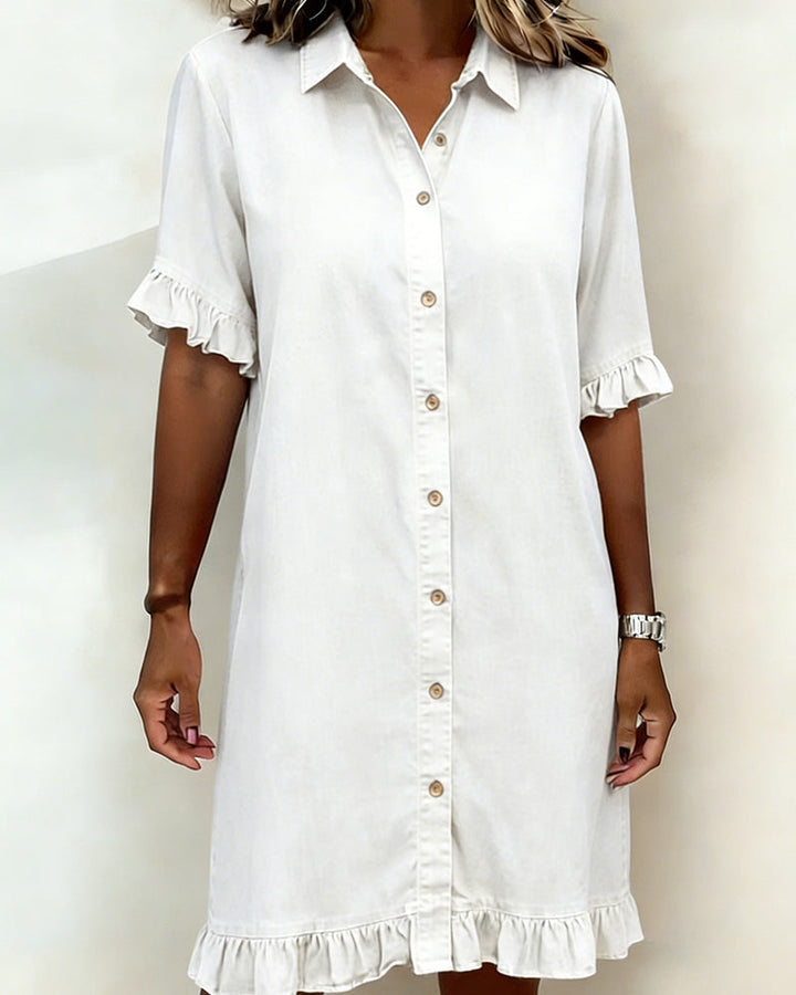 Marina | Ruffle Shirt Dress