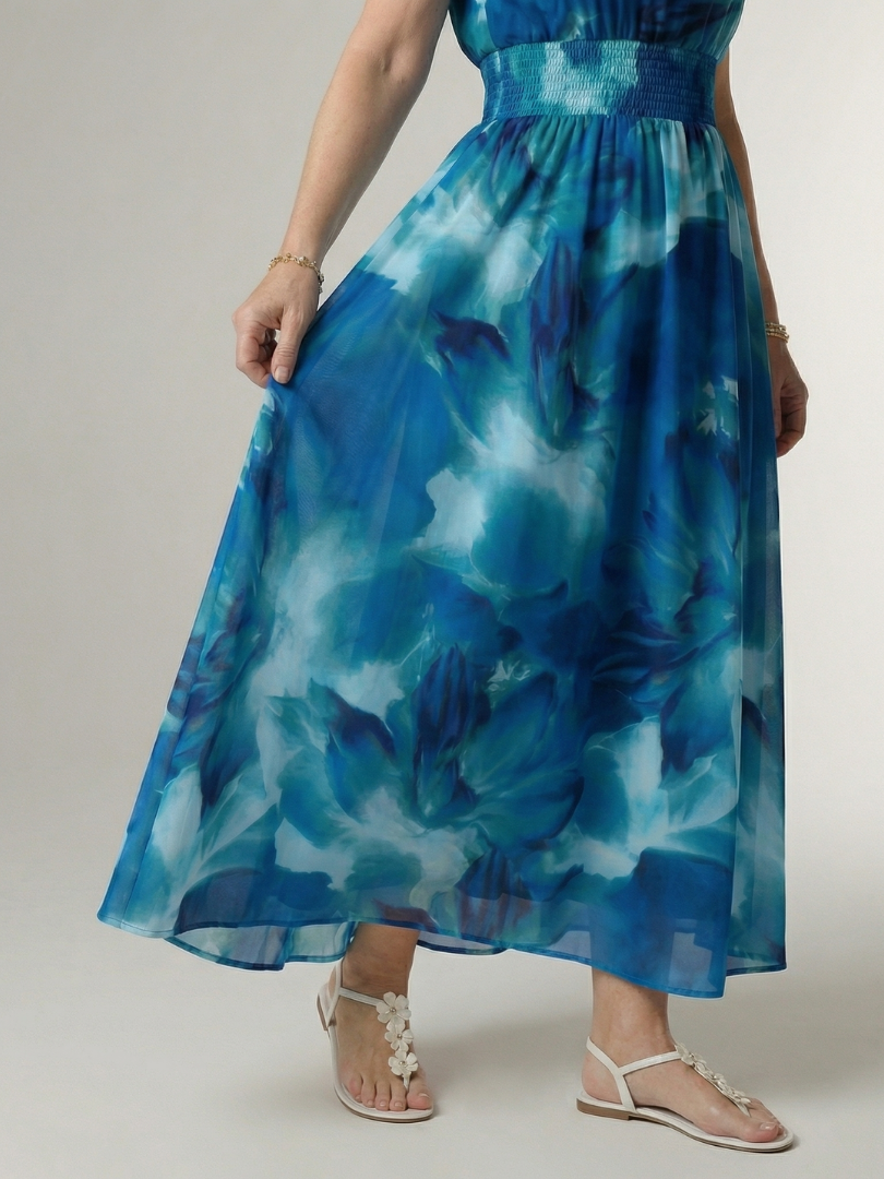 Anna | Gathered Halter Midi Dress