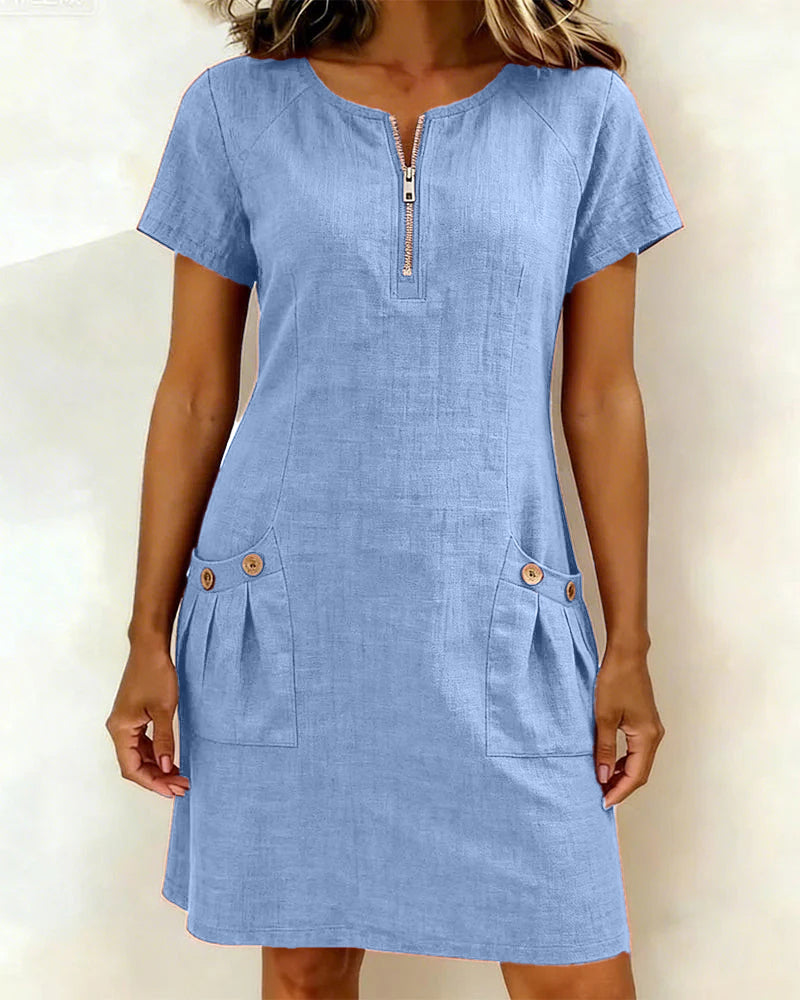 Charlotte | Zip detail midi dress